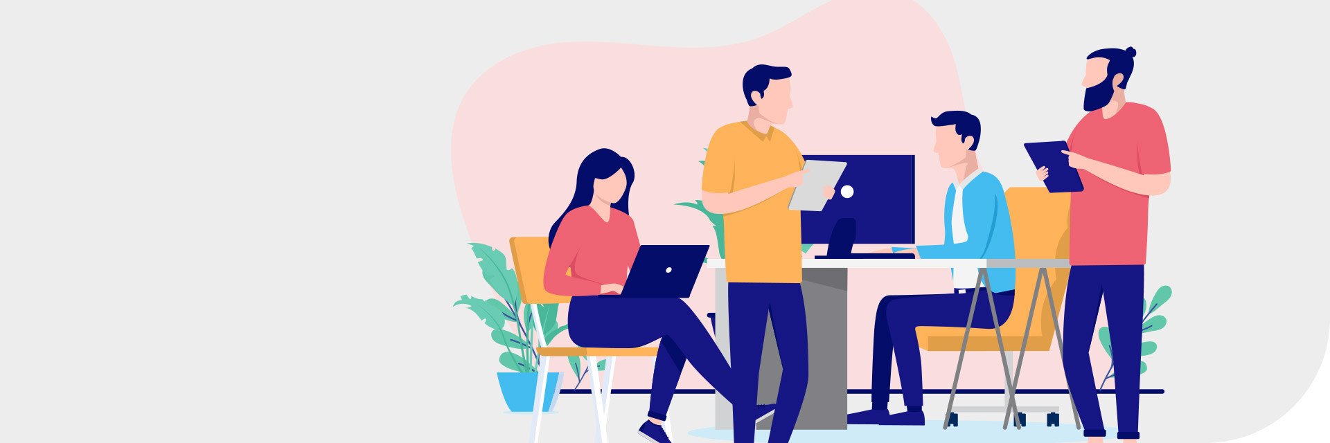 Leading human capital and financial platform illustration